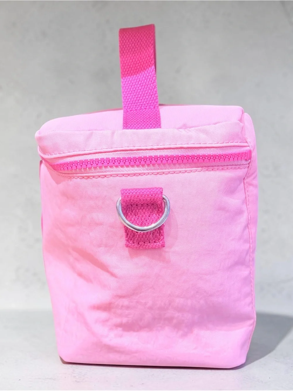 Kipling Pink Kids Lunch Bag with Plush Monkey Keychain